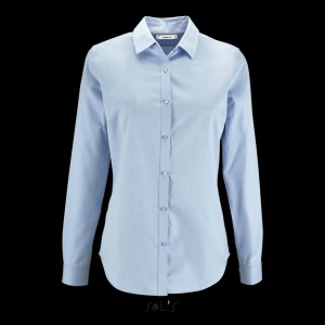 SOL'S BRODY WOMEN - HERRINGBONE SHIRT, Sky Blue <font size=1>[ENG]</font>
