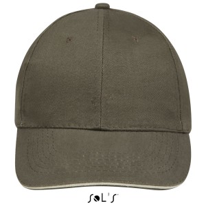 SOL'S BUFFALO - SIX PANEL CAP, Army/Beige, U <font size=1>[ENG]</font>