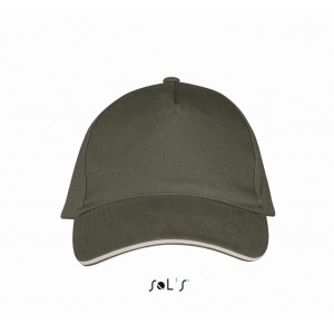 SOL'S LONG BEACH - 5 PANEL CAP, Army/Beige, U <font size=1>[ENG]</font>