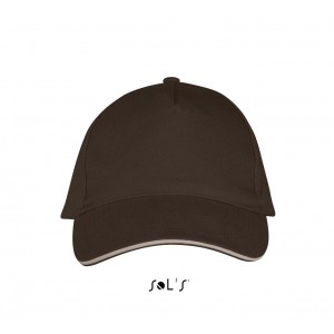 SOL'S LONG BEACH - 5 PANEL CAP, Chocolate/Beige, U <font size=1>[ENG]</font>