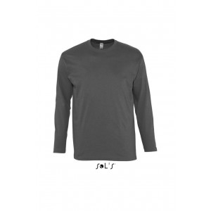 SOL'S MONARCH - MEN'S ROUND COLLAR LONG SLEEVE T-SHIRT, Dark Grey <font size=1>[ENG]</font>