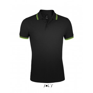 SOL'S PASADENA MEN - POLO SHIRT, Black/Lime <font size=1>[ENG]</font>