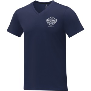 Somoto short sleeve men?s V-neck t-shirt, Navy (T-shirt, 90-100% cotton)