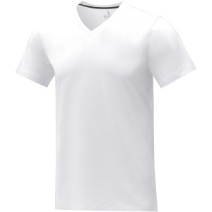 Somoto short sleeve men?s V-neck t-shirt, White (T-shirt, 90-100% cotton)