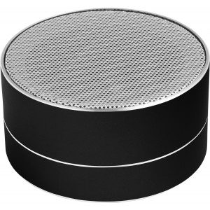 Aluminium wireless speaker Yves, black (Speakers, radios)