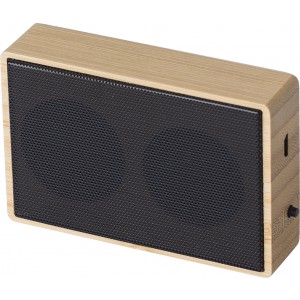 Bamboo wireless speaker Fox, brown (Speakers, radios)