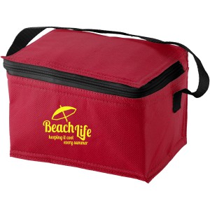 Spectrum 6-can non-woven cooler bag, Red (Cooler bags)