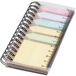 Spinner spiral notebook with coloured sticky notes, Natural (10673600)