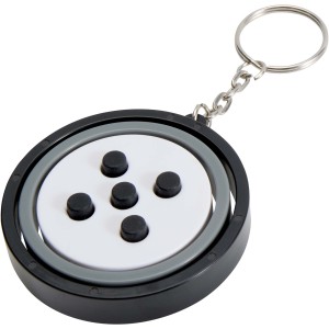 Spinx recycled plastic gyroscope fidget keychain, Solid blac <font size=1>[ENG]</font>