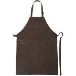 Split leather apron, brown (8066-11)
