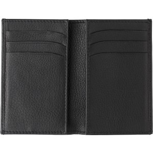 Split leather credit card wallet Roy, black (Wallets)