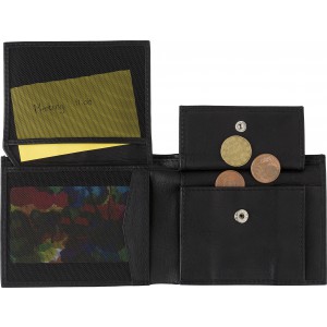 Split leather wallet Yvonne, black (Wallets)