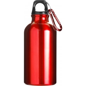 Aluminium bottle Santiago, red (Sport bottles)