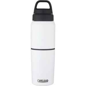 MultiBev vacuum insulated stainless steel 500 ml bottle and 350 ml cup, White (Sport bottles)