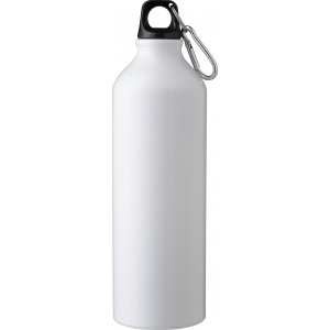 Recycled aluminium bottle (750 ml) Makenna, white (Sport bottles)