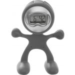 Sport-man clock with alarm, light grey (3073-27)