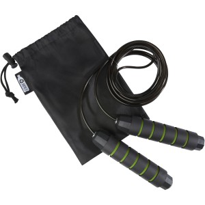 Austin soft skipping rope in recycled PET pouch, Apple green (Sports equipment)