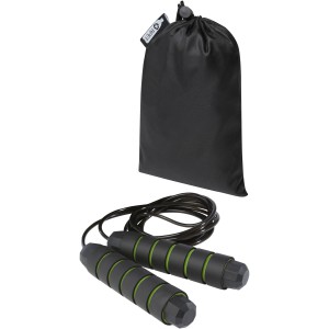 Austin soft skipping rope in recycled PET pouch, Apple green (Sports equipment)