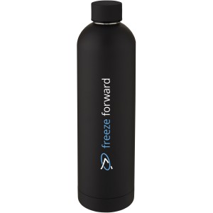 Spring 1 L copper vacuum insulated bottle, Solid black (Water bottles)