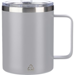 Stainless steel double-walled mug (300 ml) Renate, grey (Mugs)