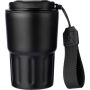 Stainless steel double walled mug Louisa, black