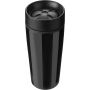 Stainless steel double walled travel mug Elisa, black