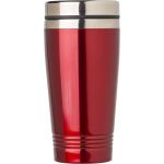 Stainless steel drinking mug (450 ml) Velma, red (709939-08)
