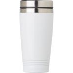 Stainless steel drinking mug (450 ml) Velma, white (709939-02)