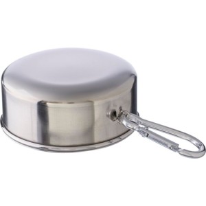 Stainless steel foldable cup Annette, silver (Glas)