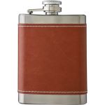 Stainless steel hip flask Cedric, brown (1171295-11)