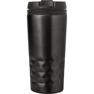 Stainless steel mug Lorraine, black (Glasses)