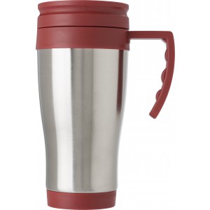 Stainless steel travel mug (420ml), red (Thermos)