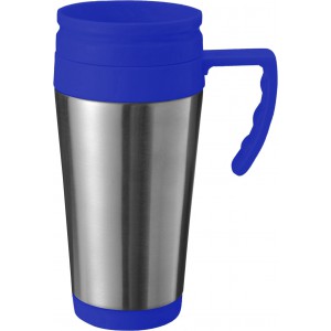 Stainless steel travel mug Dev, blue (Mugs)