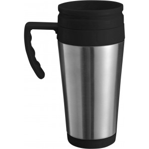 Stainless steel travel mug Dev, silver (Mugs)