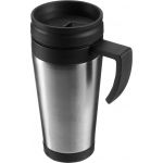 Stainless steel travel mug Dev, silver (4603-32)