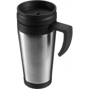 Stainless steel travel mug Dev, silver (Mugs)