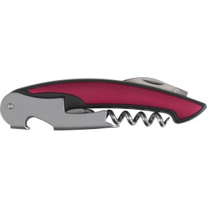 Stainless steel waiter's knife Rosaura, burgundy (Bottle openers, corkscrews)