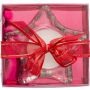 Star-shaped glass candle holder, including candle Nisha, red