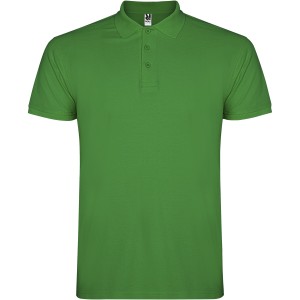 Star short sleeve kids polo, Tropical Green (Polo short, mixed fiber, synthetic)