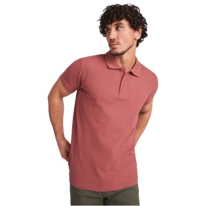 Star short sleeve men's polo, Bottle green (Polo short, mixed fiber, synthetic)