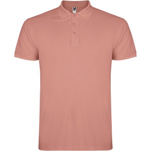 Star short sleeve men's polo, Clay Orange (Polo short, mixed fiber, synthetic)