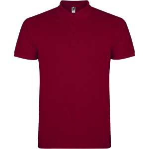 Star short sleeve men's polo, Garnet (Polo short, mixed fiber, synthetic)