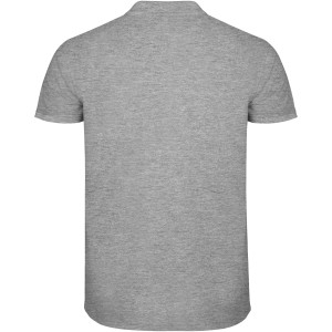 Star short sleeve men's polo, Marl Grey (Polo short, mixed fiber, synthetic)