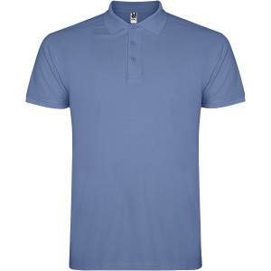 Star short sleeve men's polo, Riviera Blue (Polo short, mixed fiber, synthetic)