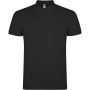 Star short sleeve men's polo, Solid black