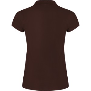 Star short sleeve women's polo, Chocolat (Polo short, mixed fiber, synthetic)