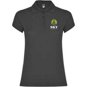 Star short sleeve women's polo, Dark Lead (Polo short, mixed fiber, synthetic)