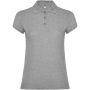 Star short sleeve women's polo, Marl Grey