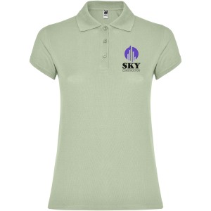 Star short sleeve women's polo, Mist Green (Polo short, mixed fiber, synthetic)