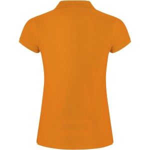 Star short sleeve women's polo, Orange (Polo short, mixed fiber, synthetic)